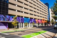 Denver artist completes large-scale mural at Embark garage