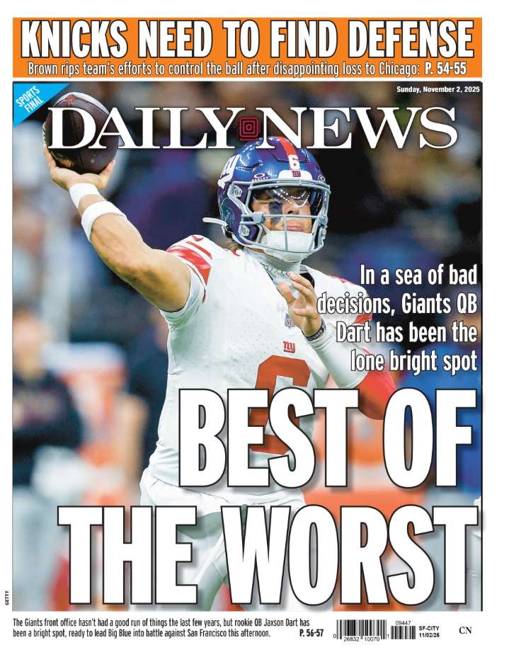 PHOTOS: New York Daily News back pages for Nov. 2025