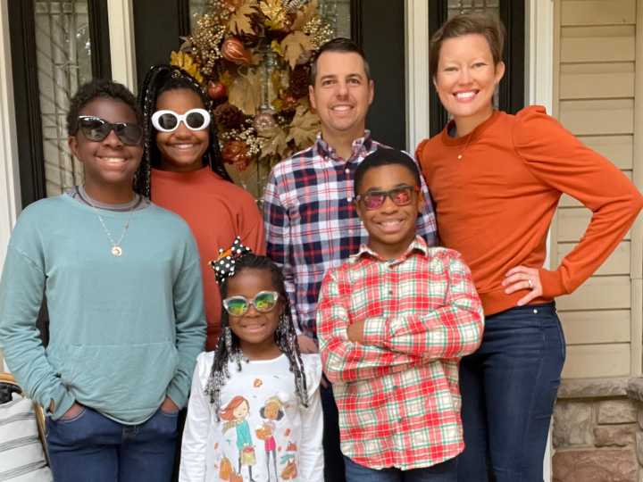 Our 'anything goes' Thanksgiving potluck keeps it low-stress. Last year, we had tacos, and this year, someone's bringing chicken wings.