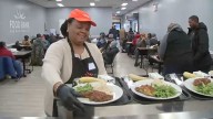 WABC-TV volunteers at Food Bank for NYC's Community Kitchen in Harlem, serving hot meals