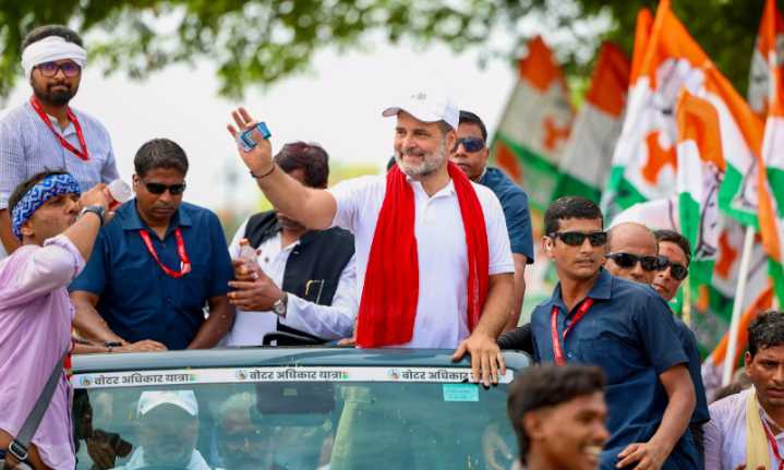 Rahul Gandhi Accuses Modi, Shah of Vote Theft at Bihar Rally