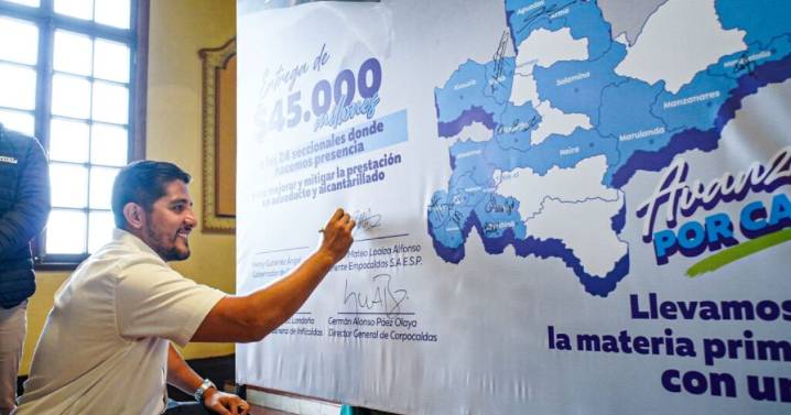 Empocaldas recibe $45 mil millones para mejorar acueducto y alcantarillado en 24 seccionales del departamento