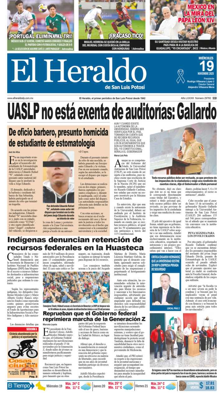 Edición impresa 19 de noviembre de 2025