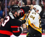 Bruins Tanner Jeannot lands big right to finish fight vs. Ottawa