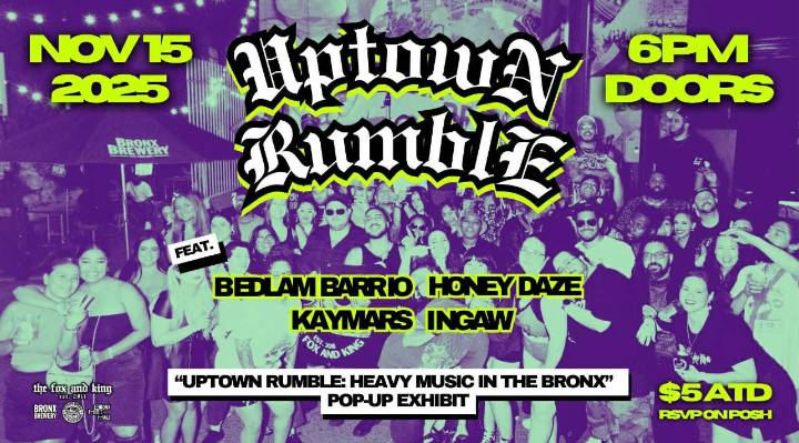 The Bronx Brewery Hosts “Uptown Rumble: Heavy Music in The Bronx” Pop
