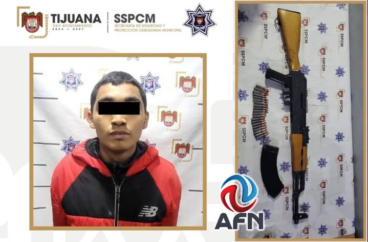 Detenido con "cuerno de chivo", acusado de disparar a un vehículo