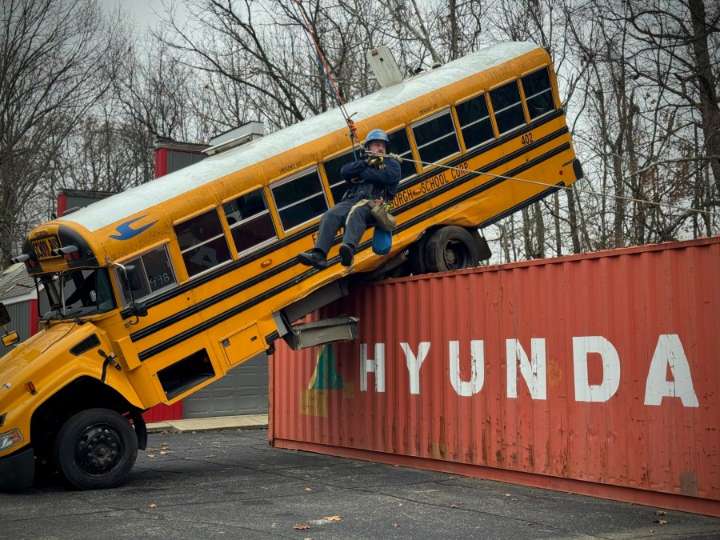 Evansville Fire Department trains in crash simulation inspired by Louisville bridge rescue