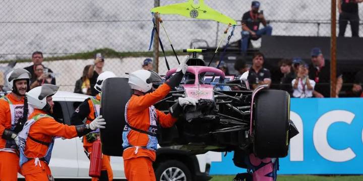 Colapinto abandonó por un fuerte choque y Norris se impuso en la carrera sprint