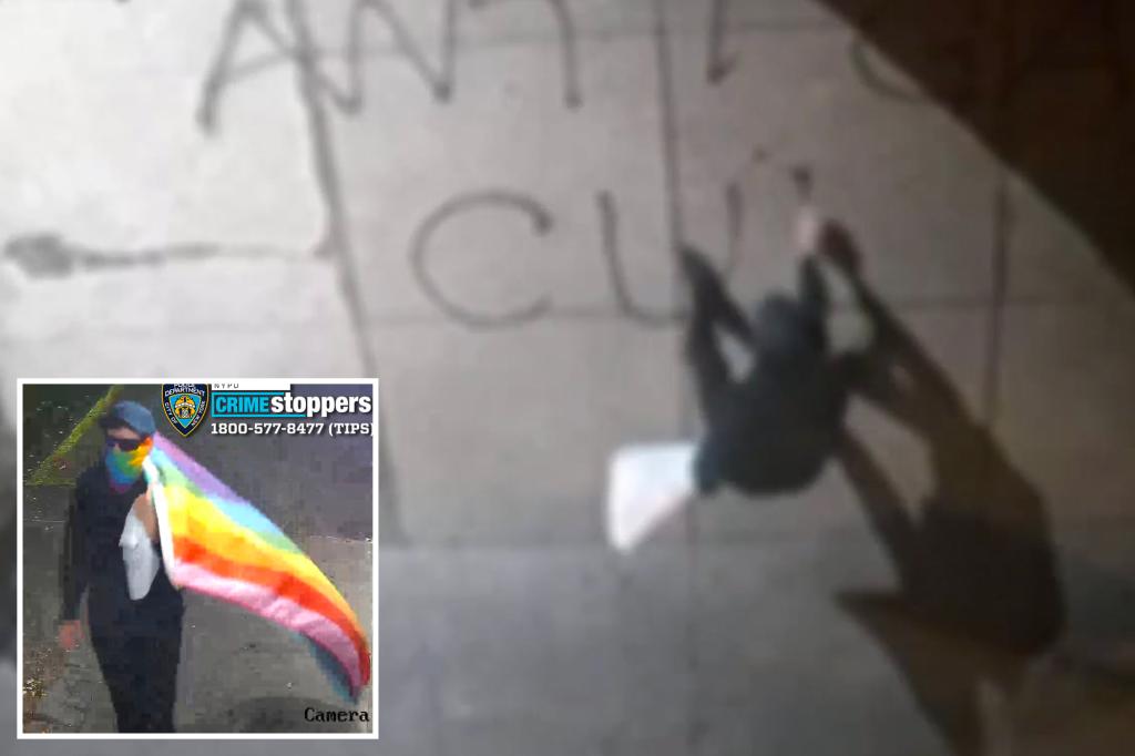 Rainbow flag-waving vandal defaced NYC churches with 'anti Christian statements'