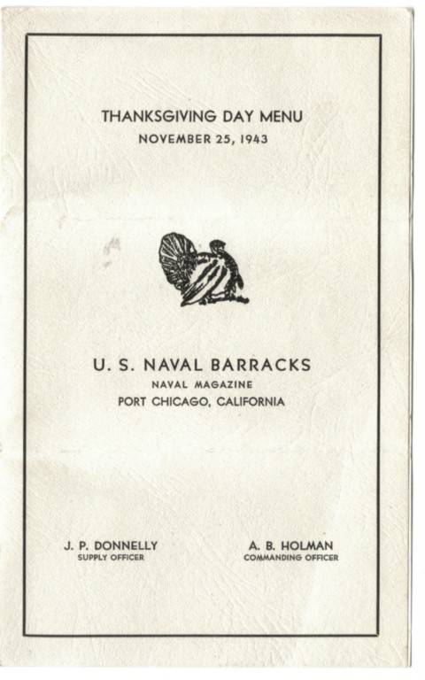 Claycord Online Museum – An 82-Year-Old Thanksgiving Day Menu (Cigarettes Included)
