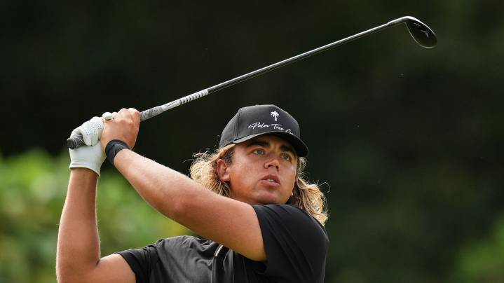 Garrick Higgo shoots 61 to match course record and take lead into final round in Mexico