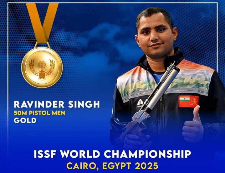 Indian Shooter Wins Gold at ISSF World Championships in Egypt