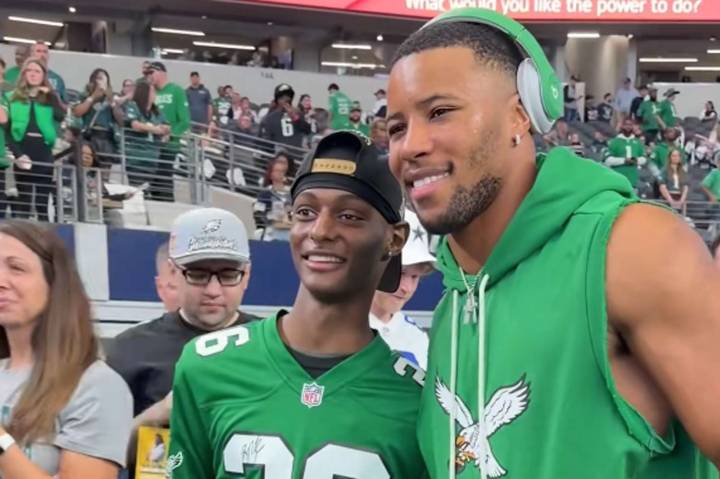 Saquon Barkley Meets 17-Year-Old Superfan Whose Rare Bone Cancer Has Spread