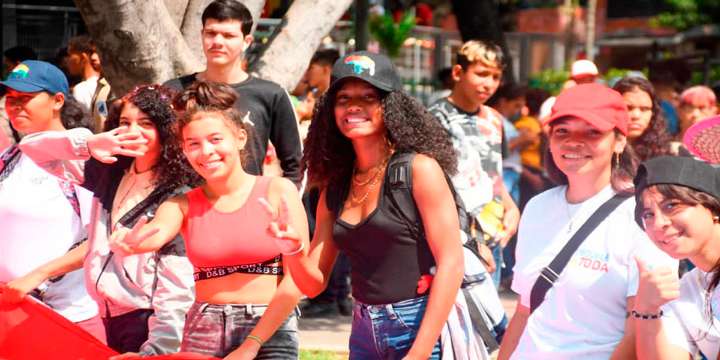 Juventud venezolana marcha en Caracas