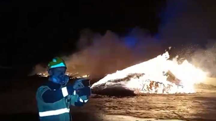 Arde una planta de compostaje de residuos en Calasparra
