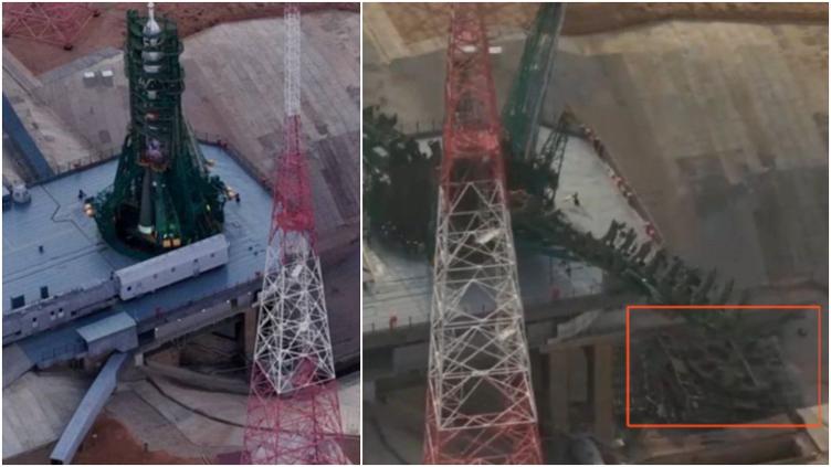 Plataforma rusa colapsó durante lanzamiento de cohete 🎦