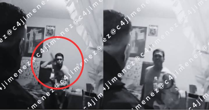 ¡Casi la acuchilla! Hombre borracho toma de rehén a su hija para evitar arresto