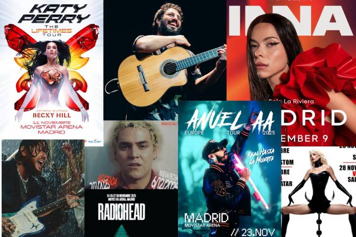Los conciertos más esperados de noviembre en Madrid: Sabina, Dani Martín, Radiohead, Katy Perry...