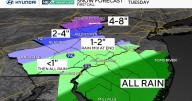 Rain returns Sunday in Philadelphia, chance for snow across the Delaware Valley Tuesday