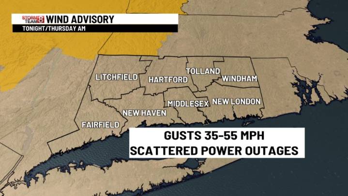 Wind Advisory overnight into Thursday morning