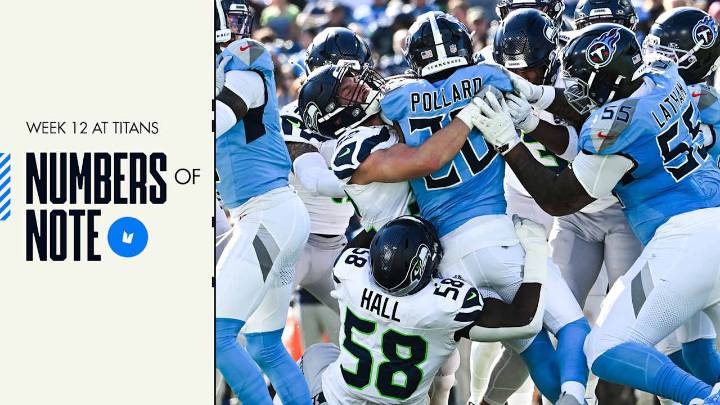 12 Numbers Of Note From The Seahawks' Week 12 Win Over The Titans