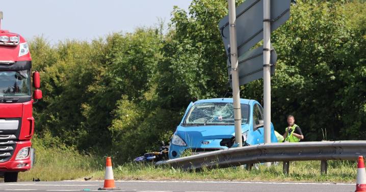 Biker 'thrown 40ft in air' as woman crossed A19 'without having clear view' before fatal smash