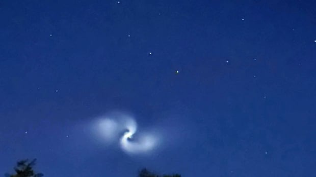 Rocket launch creates swirl of light over N.B., sparking curiosity and speculation