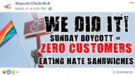Protesters Claim Victory After Blocking Customers From Chick