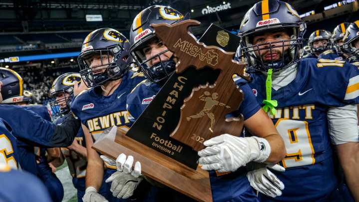 Four downs from DeWitt football capturing Division 3 state title