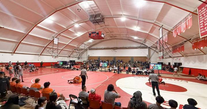 High school wrestlers hit the mats during Santa Maria High Tri Tip Duals