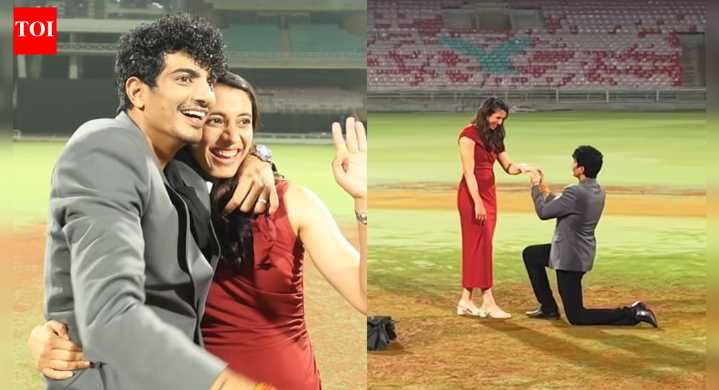 'She said yes!': Palash Muchhal PROPOSES to Smriti Mandhana at historic DY Patil Stadium, shares heartfelt VIDEO