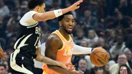 Cavs guard Donovan Mitchell talks after win over Bucks