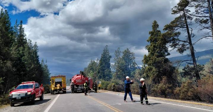 Incendio forestal en El Bolsón: SPLIF y Bomberos trabajan en plena alerta por fuertes vientos