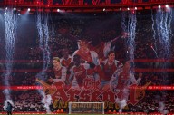 Arsenal FC fans unveil tifo with image of Sol Campbell before Tottenham clash