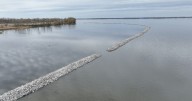 Rock wall built to protect Lake Winneconne shoreline wetlands