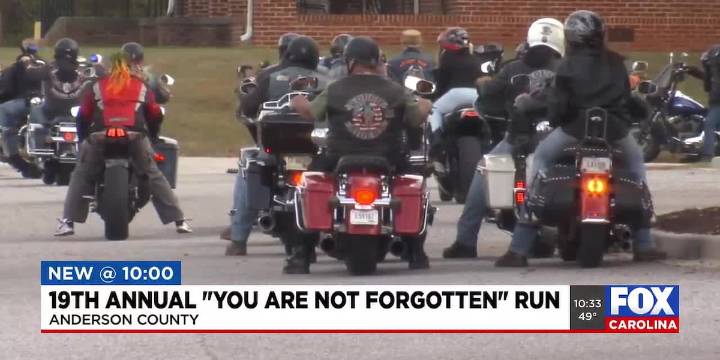 19th annual 'You Are Not Forgotten' motorcycle run held in Anderson County