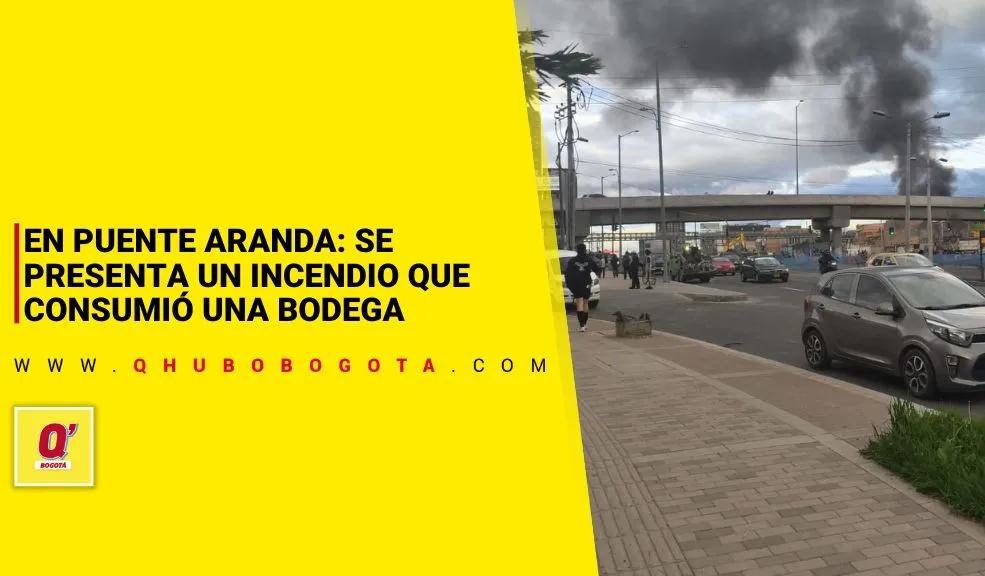 En Puente Aranda: se presenta un incendio que consumió una bodega