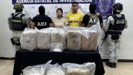 Cae pareja con más de 52 kilos de marihuana y 155 gramos de meta