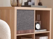 Speaker that fits in Ikea Kallax shelves