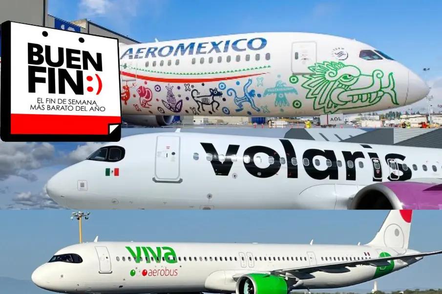El Buen Fin: Aeroméxico, Viva Aerobus y Volaris lanzan descuentos en sus rutas