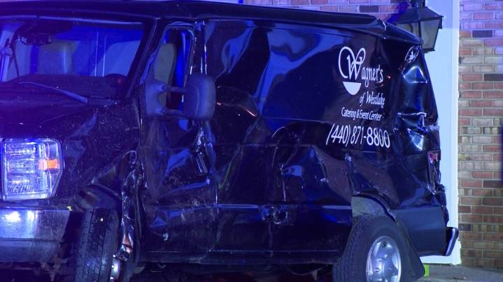 Truck crashes into catering van during police chase