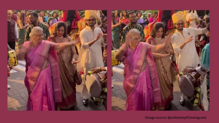 ‘Dancing like kids’: Kiran Mazumdar Shaw, Sudha Murty shake a leg to dhol beats at Eric Mazumdar’s wedding baraat in Bengaluru