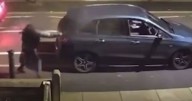 Video footage captures shocking moment gunman in Mercedes shoots teenager