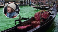 Greta Thunberg banned after Venice canal dyed green