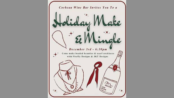 Corbeau Wine Bar to host Holiday Make & Mingle on Dec. 3