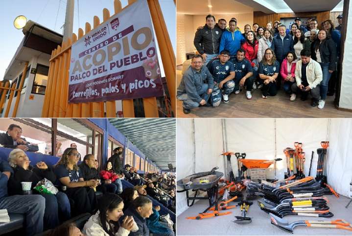 Hidalguenses solidarios en el Palco del Pueblo