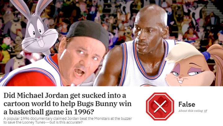 Snopes Publishes Helpful Fact Check On 1996 Basketball Documentary 'Space Jam'