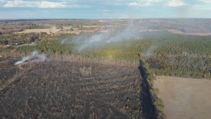 Isle of Wight brush fire contained, authorities say