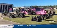 Lufkin jeep collector displays army vehicles, Nacogdoches Rotary Club sets up 200 flags to honor veterans