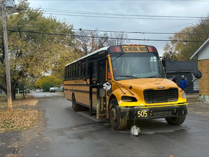 IPS school bus involved in crash on near west side